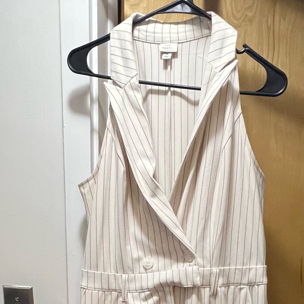 A New Day Pin Stripe Jumpsuit - Picture 3 of 3
